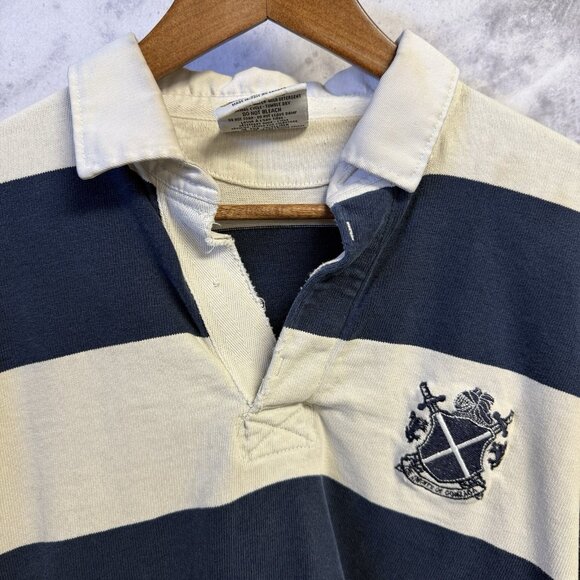 Barbarian Rugby Wear Shirt Mens Large 21x26.5 Gonzaga Striped Logo - Picture 3 of 15